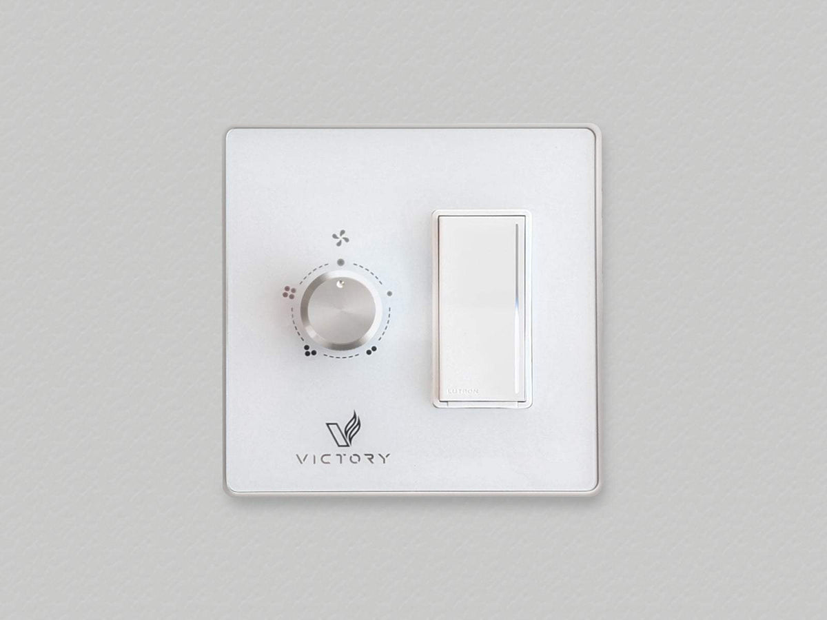 Victory wall control with rotary dial and single rocker switch