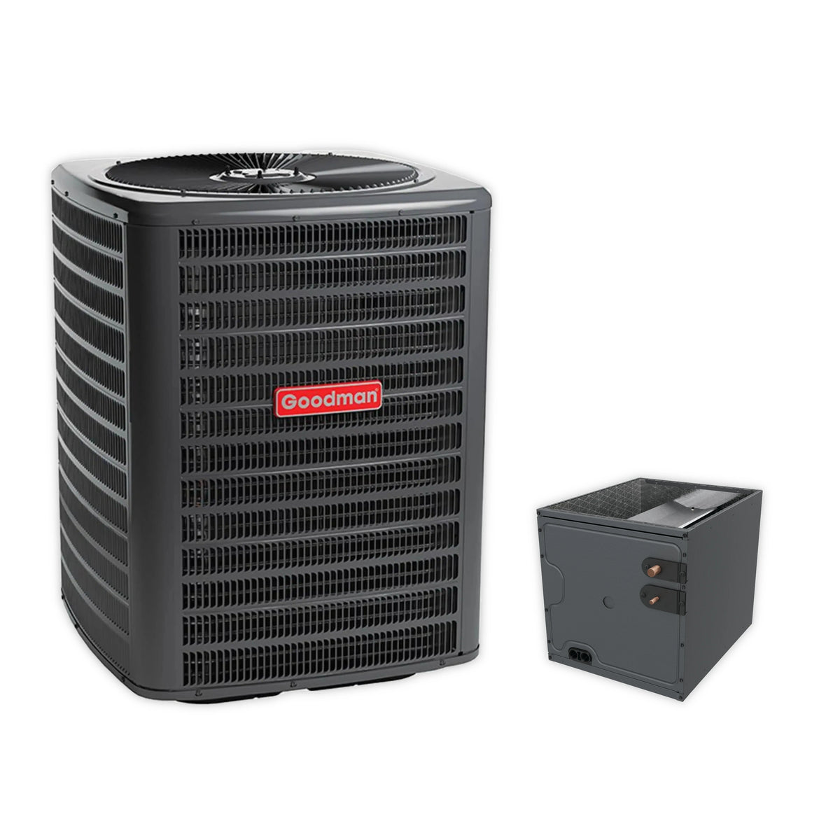 Goodman 2 Ton 14.3 SEER2 R-32 Central Air Conditioner and Evaporator Coil