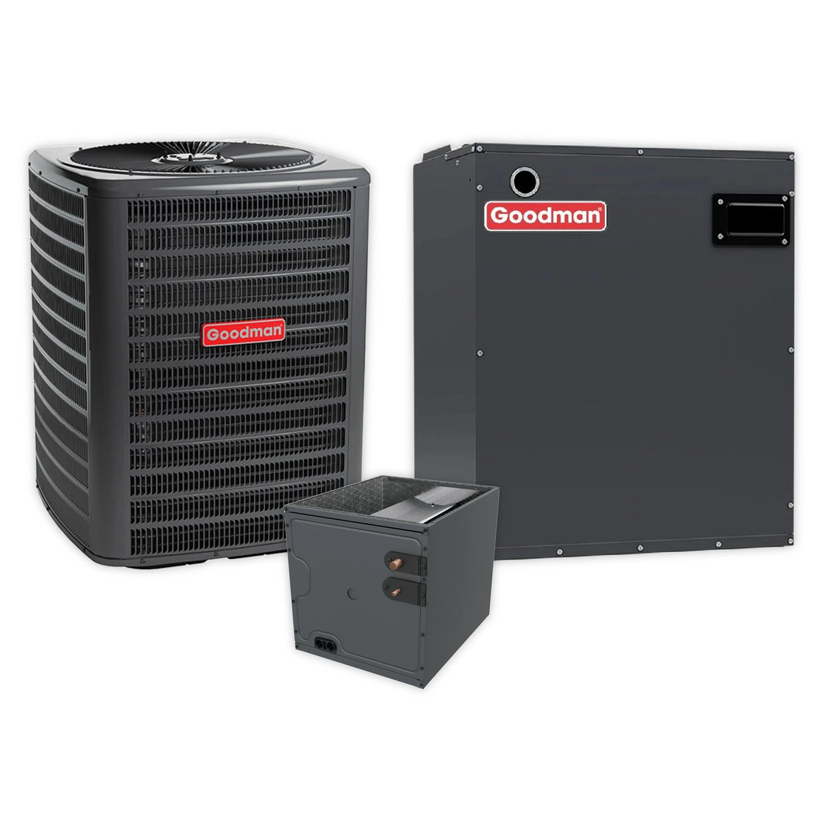 Goodman 3.5 Ton 15.2 SEER2 R-32 Central Air Conditioner, Evaporator Coil and Modular Blower