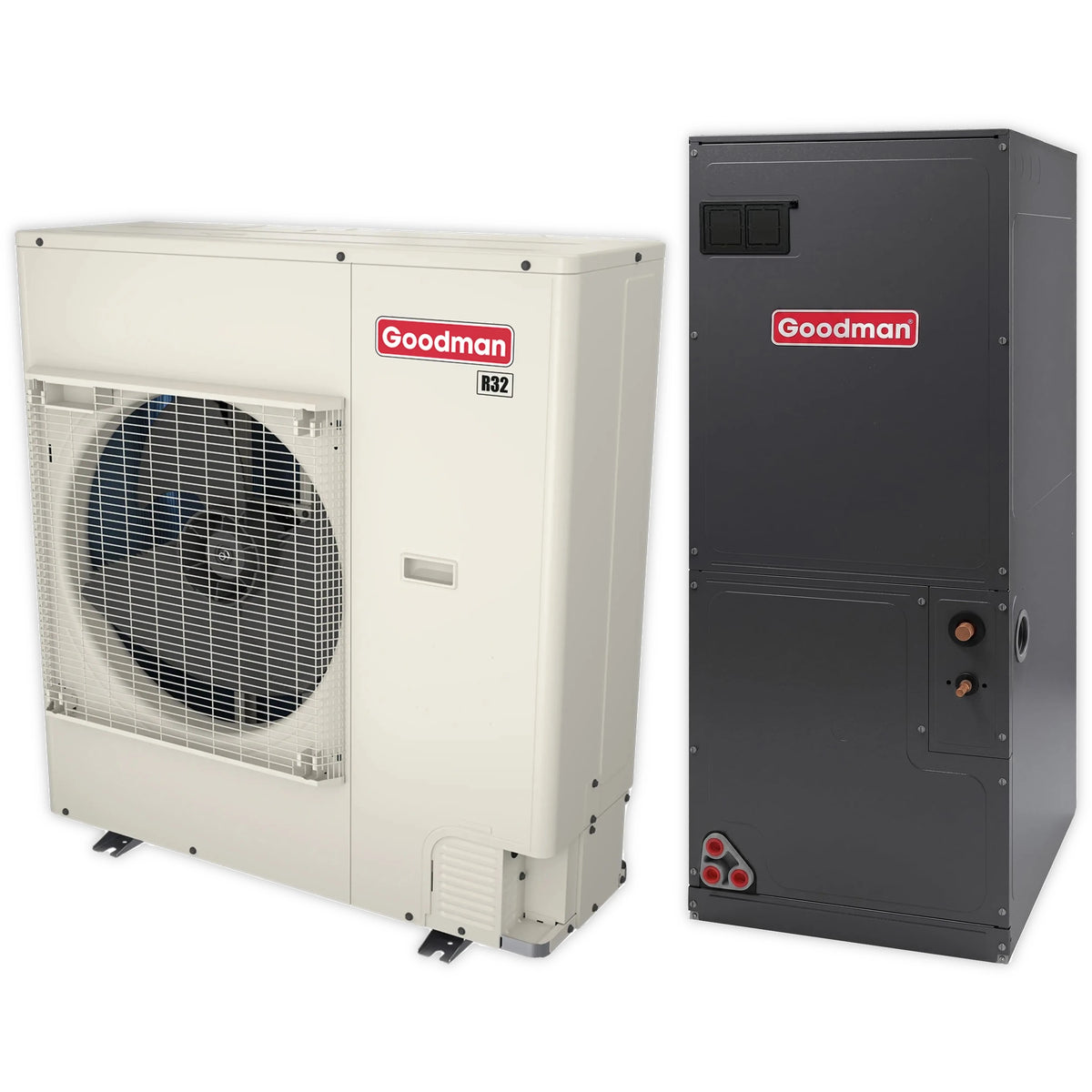 Goodman 4 Ton 17 SEER2 R-32 Central Air Conditioner and Multi-Position Variable-Speed Air Handler