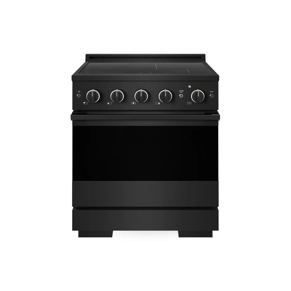 ZLINE 30-Inch 4.2 cu. ft. Marino Induction Range with 4 Element Cooktop and Electric Convection Oven in Black Stainless Steel (MINRB-30)