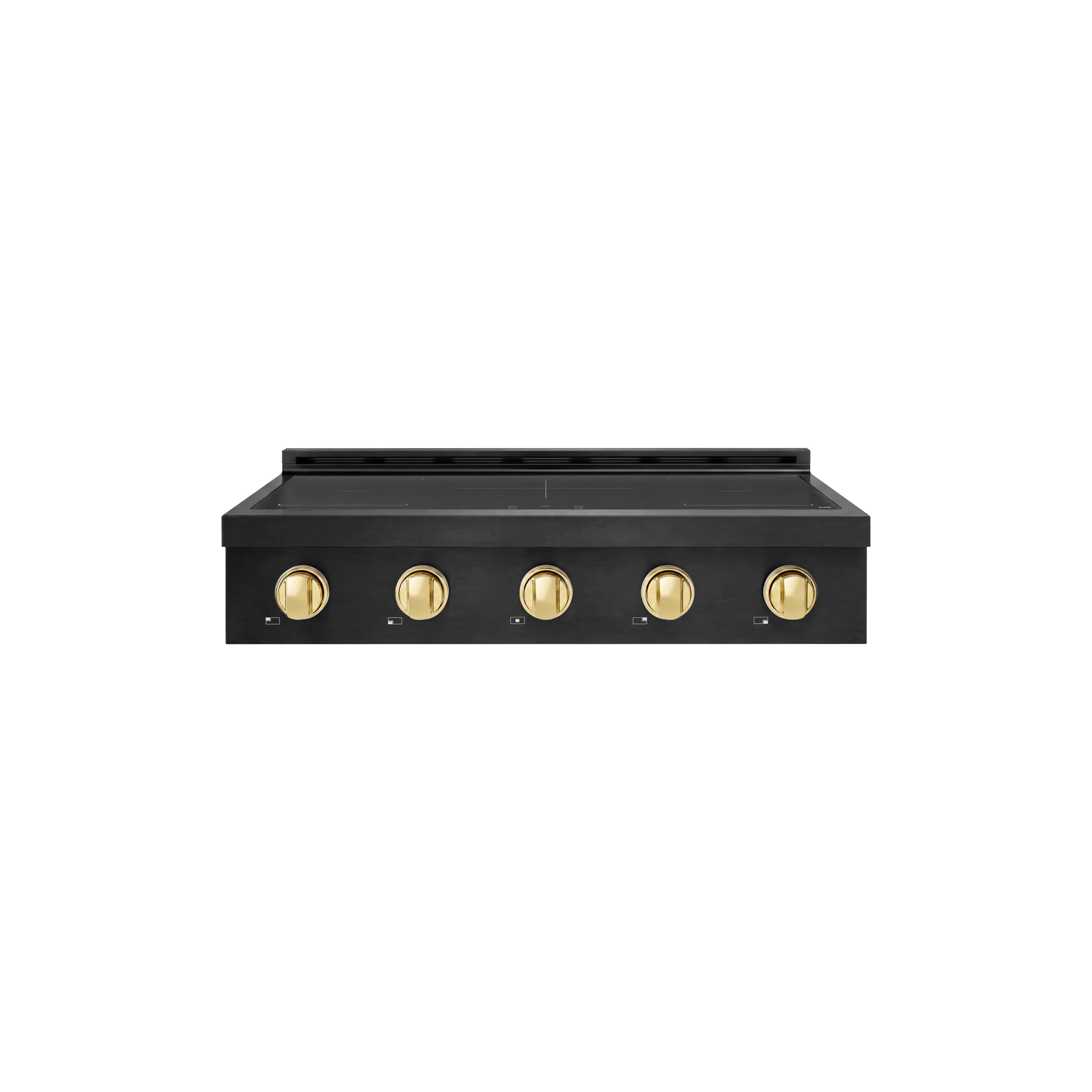 ZLINE Autograph Edition 36-Inch Paramount Induction Rangetop with 5 Element Cooktop in Black Stainless Steel and Polished Gold Accents (SINRTBZ-36-G)