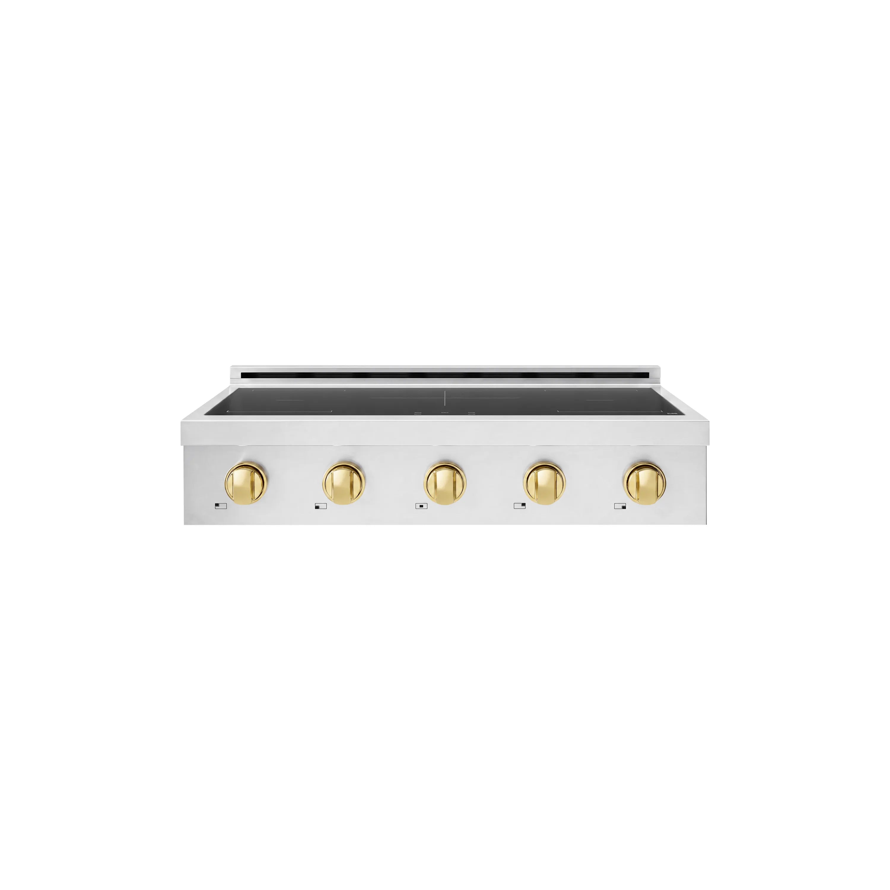 ZLINE Autograph Edition 36-Inch Paramount Induction Rangetop with 5 Element Cooktop in Stainless Steel and Polished Gold Accents (SINRTZ-36-G)