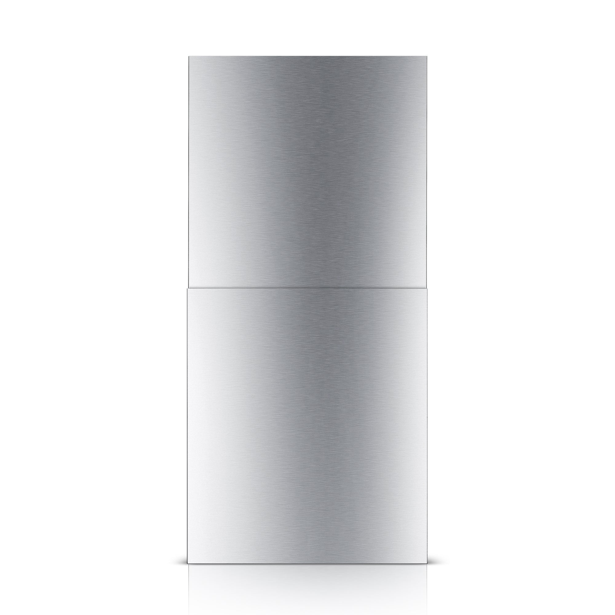 Stainless steel decorative ceiling vent cover, two-piece rectangular sleeve