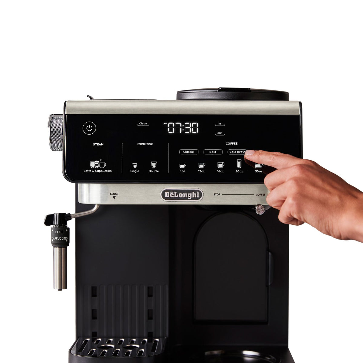 De'Longhi All-in-One Combination Coffee and Espresso Machine with Manual Steam Wand in Black (COM630BK) - image 30