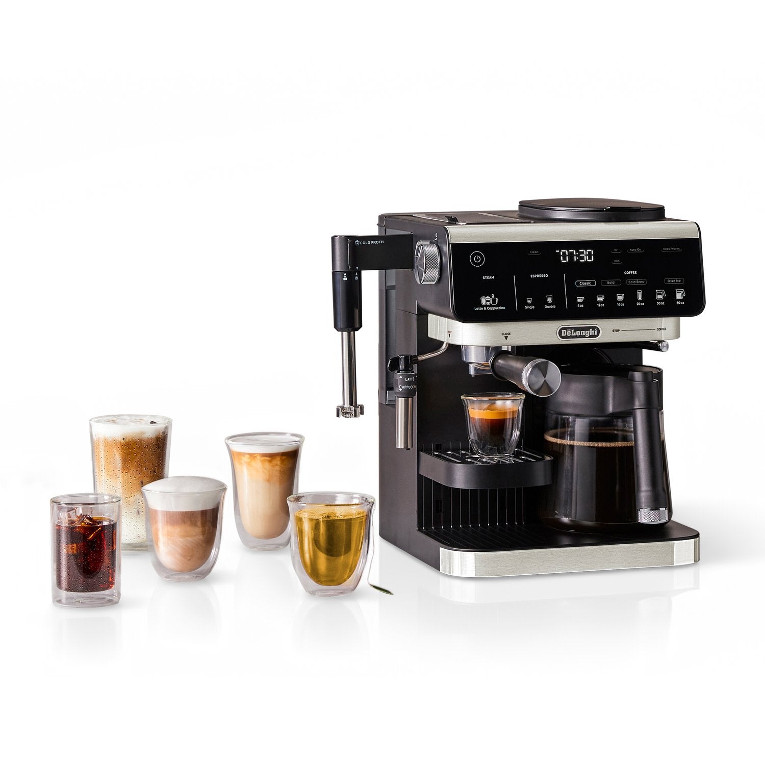 De'Longhi All-in-One Combination Coffee and Espresso Machine with Manual Steam Wand in Black (COM630BK) - image 18