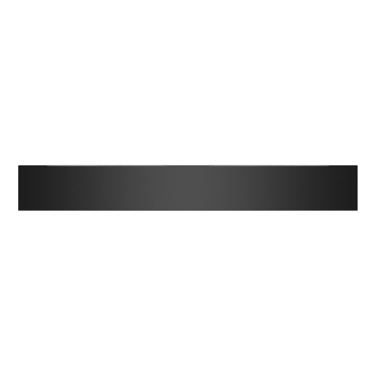Black rectangular vent cover plate with subtle surface trim line