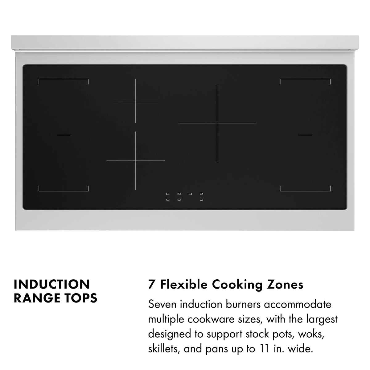 ZLINE Autograph Edition 48-Inch Paramount Induction Rangetop SINRTSZ-48-G flexible cooking zones