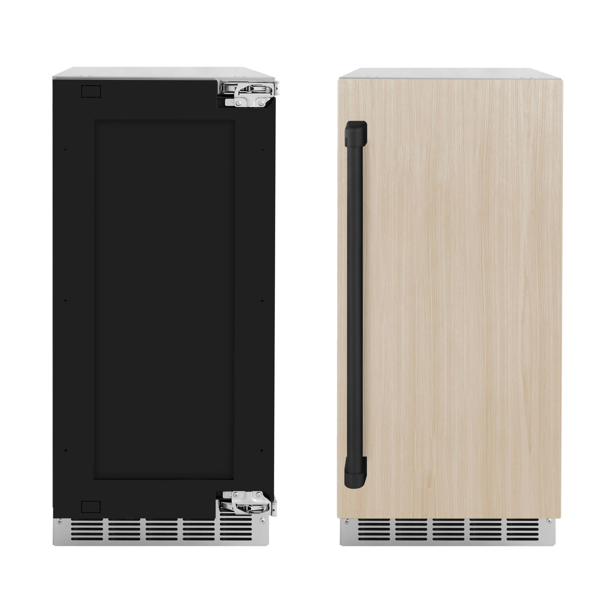 ZLINE Autograph Edition nugget ice maker panel ready door comparison (INGDPZ-15-MB)