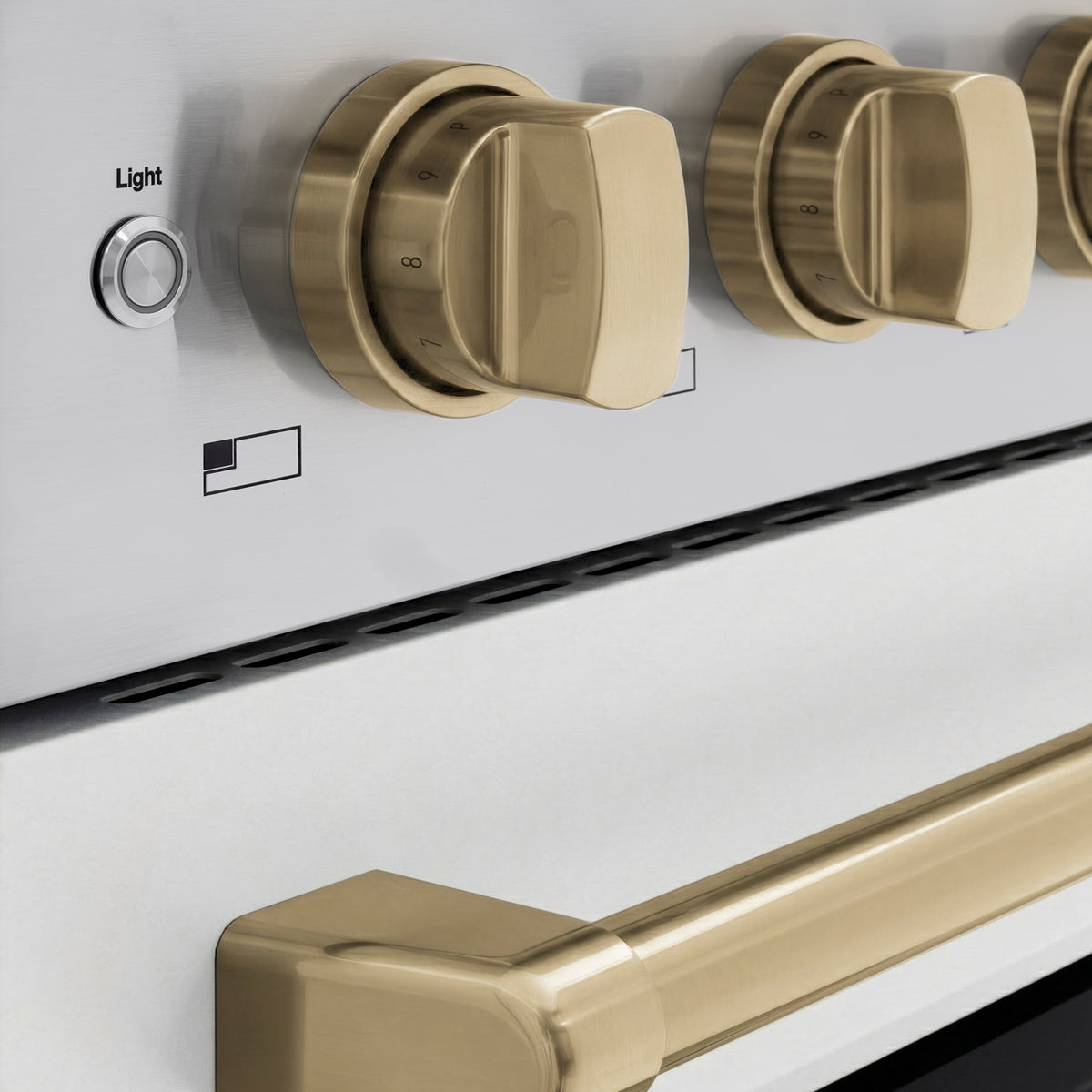 ZLINE 48-Inch Paramount Induction Range SINRZ-WM-48-CB knobs detail