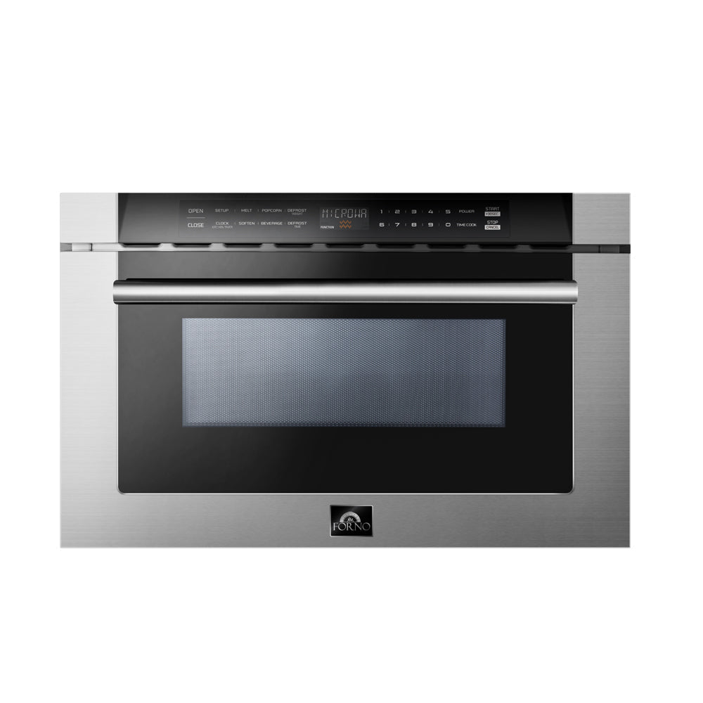 Stainless steel oven front with black glass window and control panel