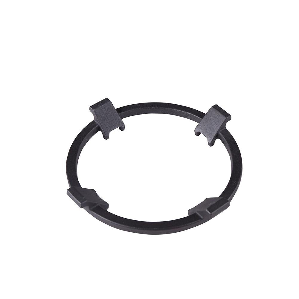 Black circular burner cap support ring with three notches