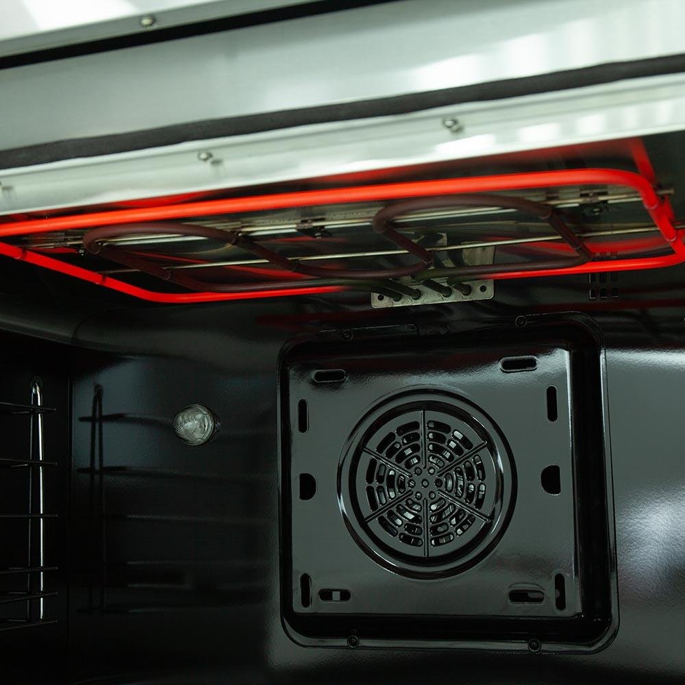 Dual fuel range burner base with circular port and red gas line