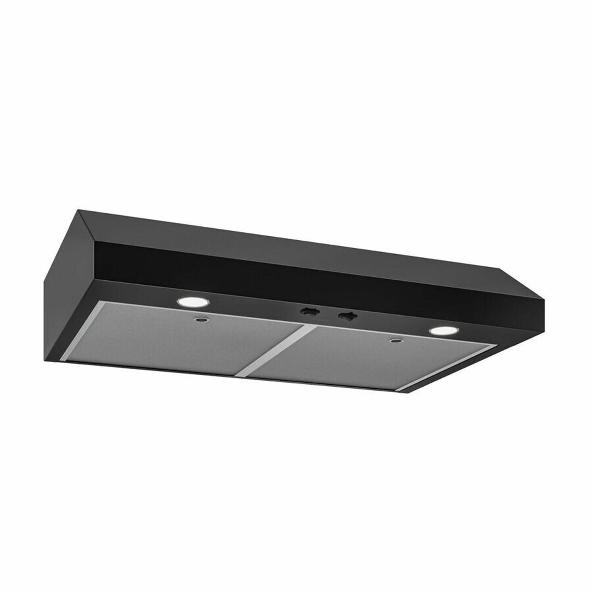 Broan-NuTone Glacier 36-Inch 350 CFM 2-Speed Convertible Under Cabinet Range Hood in Black (GLA1363BL)