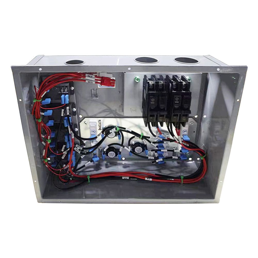 Packaged heat kit control compartment with circuit boards and heavy wiring