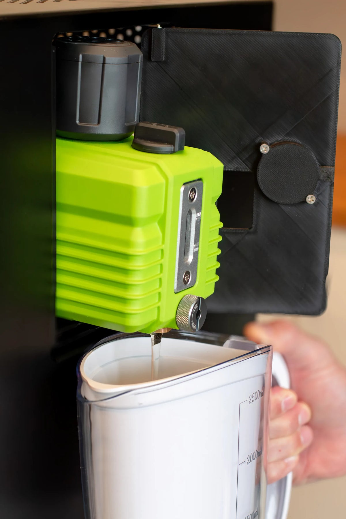 Harvest Right Countertop 360 Freeze Dryer - Pouring Oil into Filter