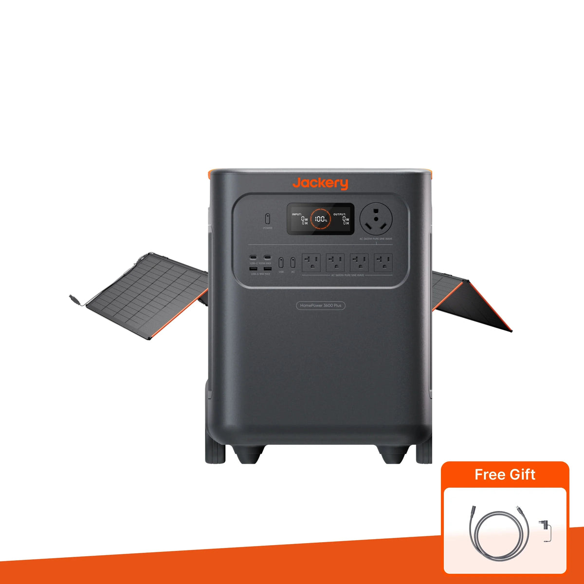 Jackery HomePower 3600 Plus Portable Power Station, 3600W AC Output, 3584Wh LFP Solar Generator, Expandable up to 21kWh, Essential Home Backup for Home Use, Emergencies, RV