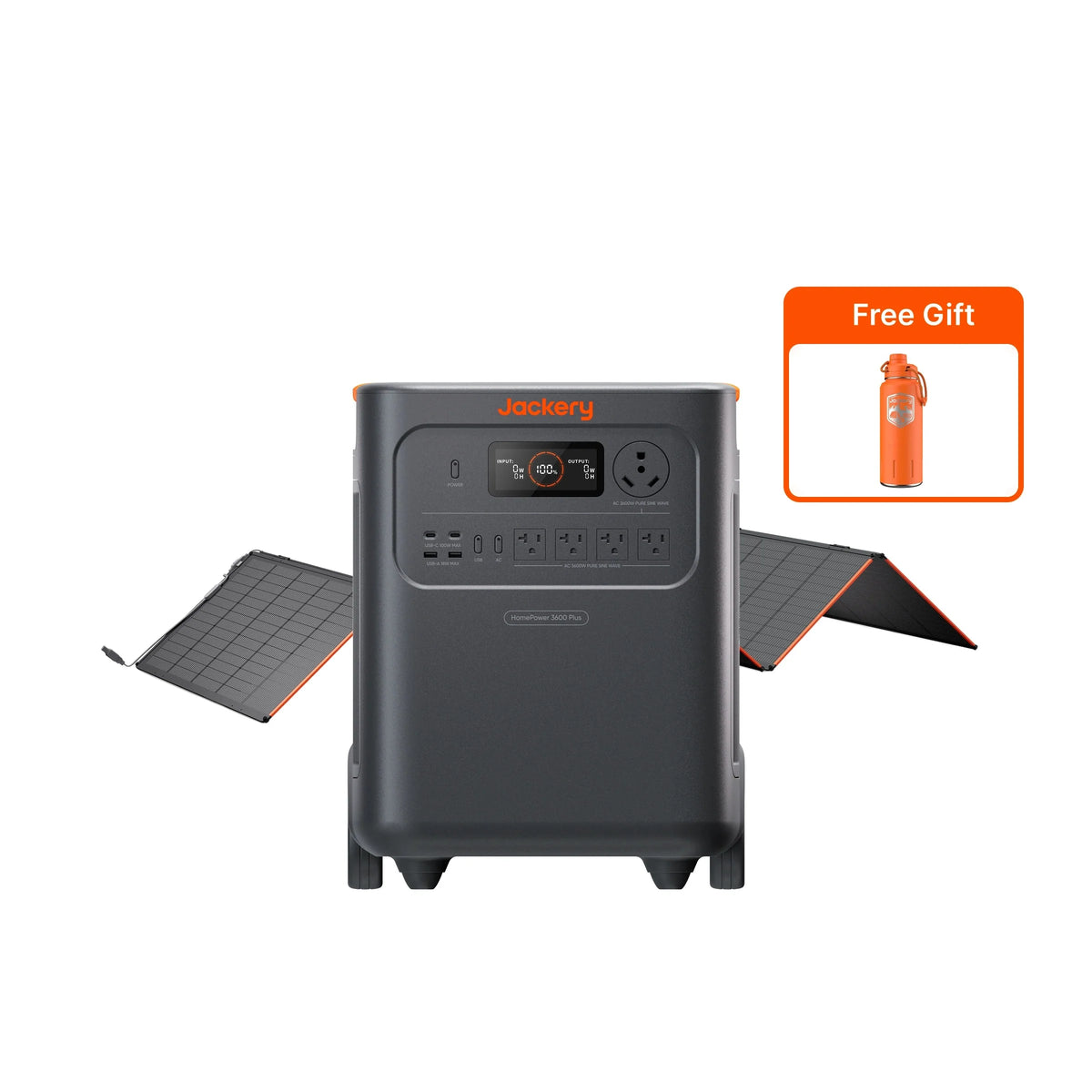 Jackery HomePower 3600 Plus Portable Power Station 3600W AC Output, 3584Wh LFP Solar Generator, Expandable up to 21kWh, Essential Home Backup for Home Use, Emergencies, RV