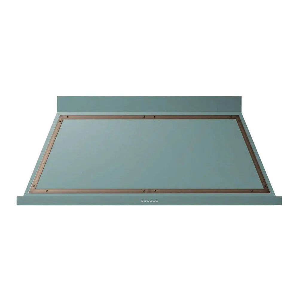 ILVE Nostalgie II 60-Inch 600 CFM Wall Mounted Range Hood in Mediterranean Mint with Burnished Bronze Trim (UANB60MMB)