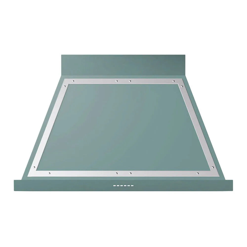 ILVE Nostalgie II 40-Inch 600 CFM Wall Mounted Range Hood in Mediterranean Mint with Chrome Trim (UANB40MMC)