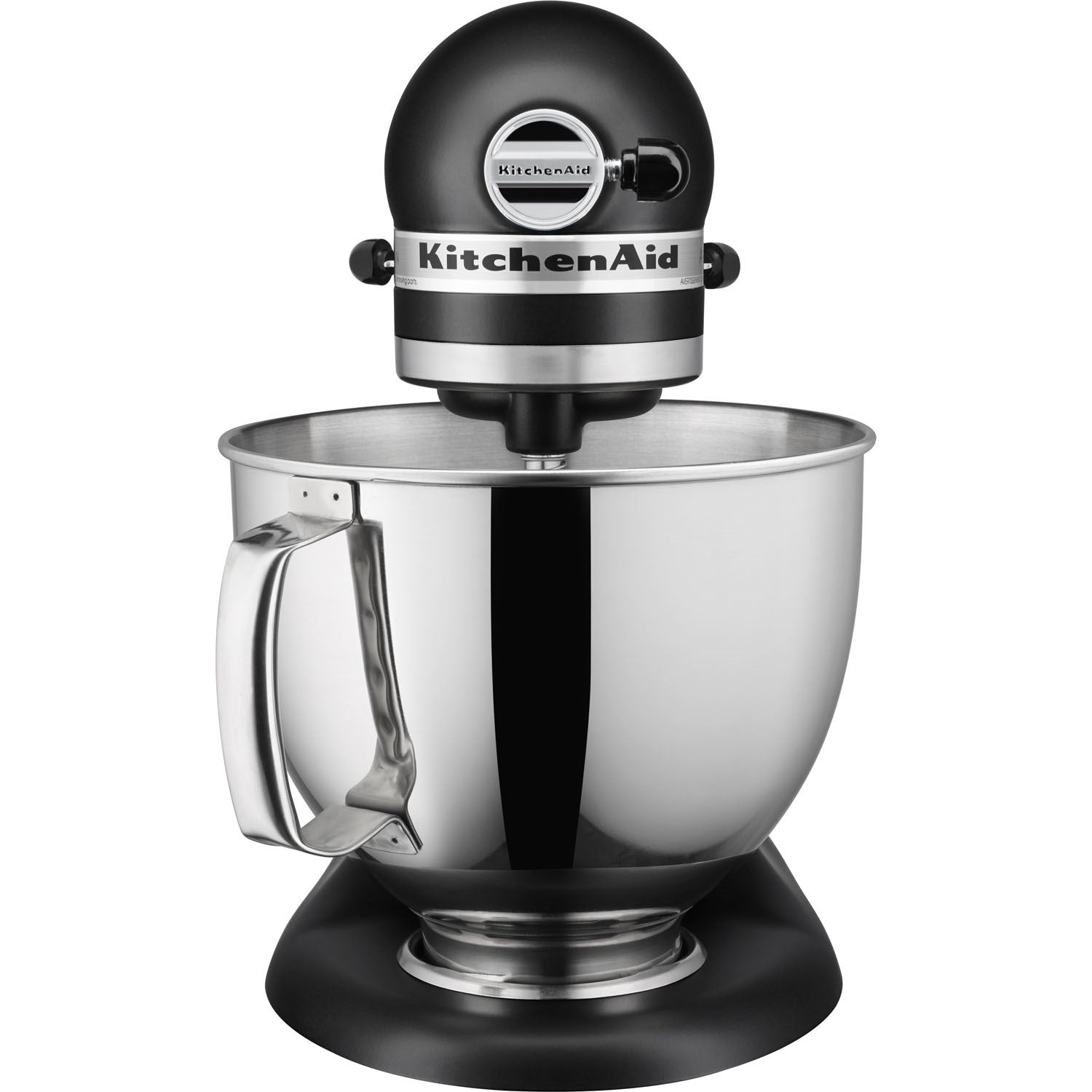 KitchenAid tilt-head stand mixer, black matte, 5-quart stainless bowl