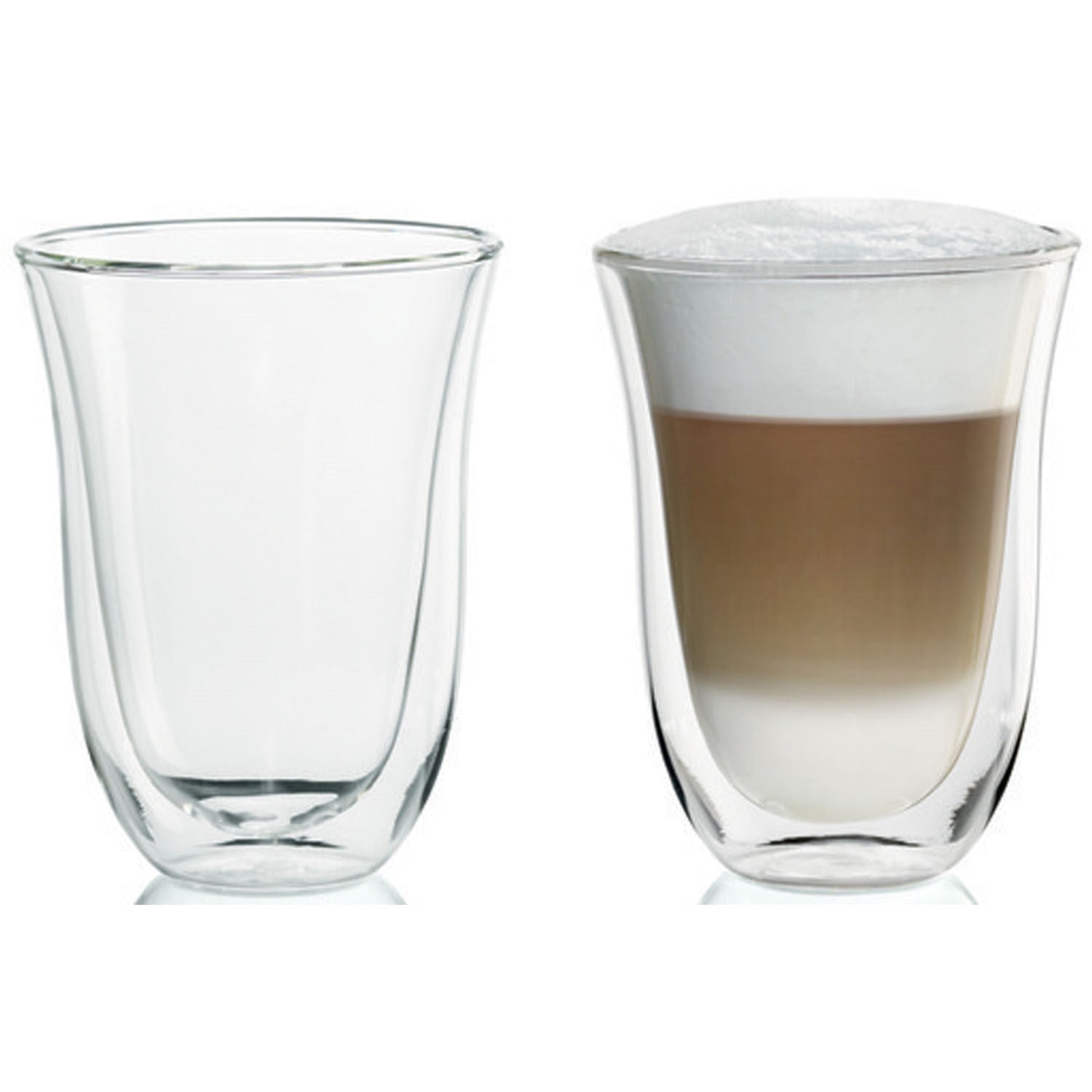 Buy DELONGHI DLSC312 Double Wall Latte Glasses - Pack of 2