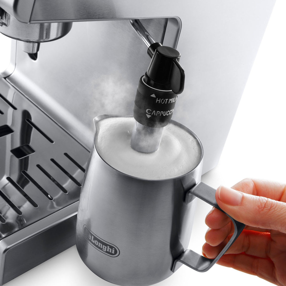 De'Longhi hot milk frothing nozzle steaming milk pitcher