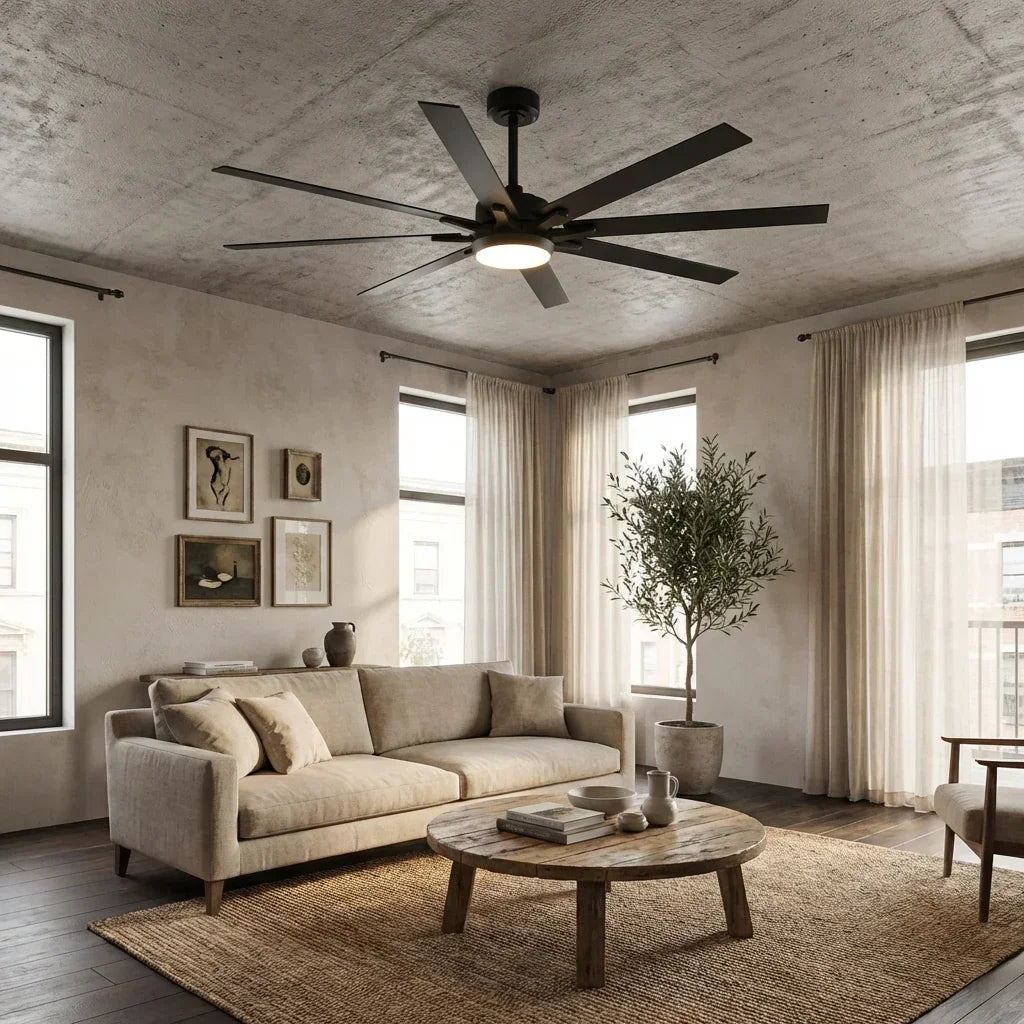 Parrot Uncle 65-Inch Teresa Modern Double-Sided Blades Ceiling Fan with Remote Control and LED Light