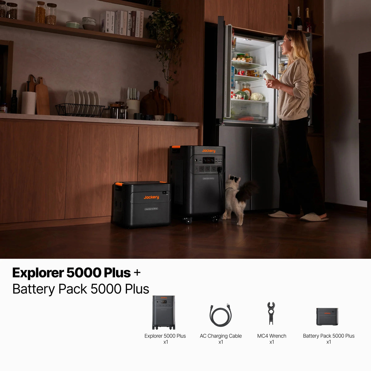 Jackery Solar Generator 5000 Plus Portable Power Station with Extra Battery, 10kWh LiFePO4 Battery, 7200W AC Output Solar Generator for Home Use, Emergency Backup