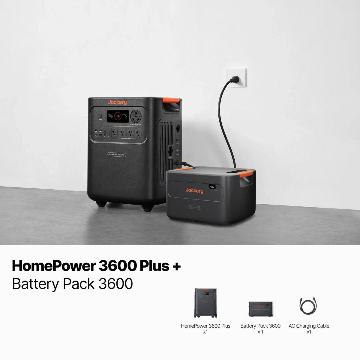 Jackery HomePower 3600 Plus Portable Power Station, 3600W AC Output, 3584Wh LFP Solar Generator, Expandable up to 21kWh, Essential Home Backup for Home Use, Emergencies, RV