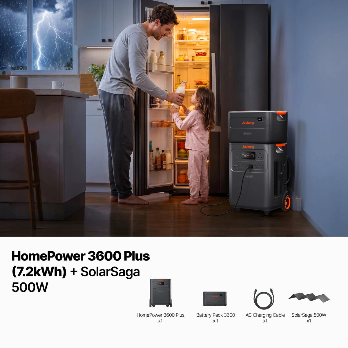 Jackery HomePower 3600 Plus Portable Power Station 3600W AC Output, 3584Wh LFP Solar Generator, Expandable up to 21kWh, Essential Home Backup for Home Use, Emergencies, RV
