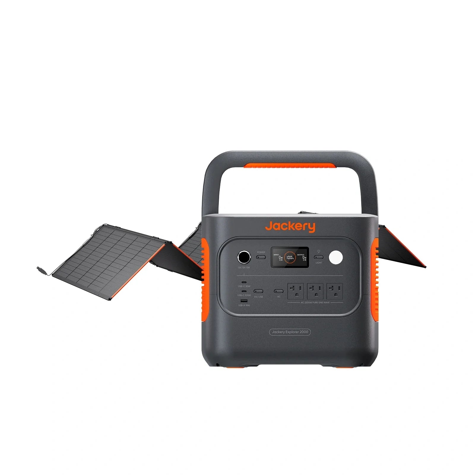 Jackery Explorer 2000 v2 Portable Power Station, 2042Wh LiFePO4 Home Backup Battery, 2200W Solar Generator, USB-C PD 100W Fast Charging for Emergencies, Power Outages, Camping