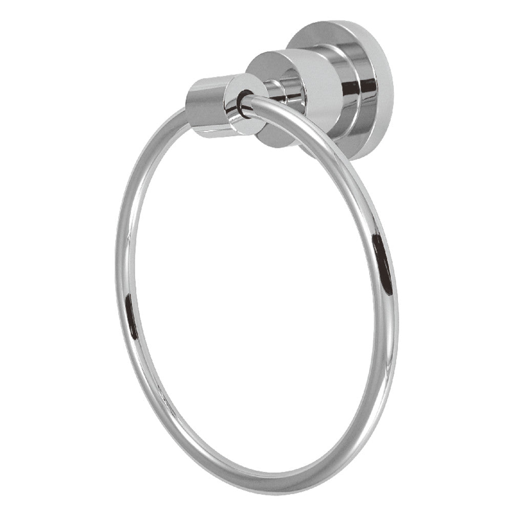 Kingston Brass polished chrome towel ring with round wall mount