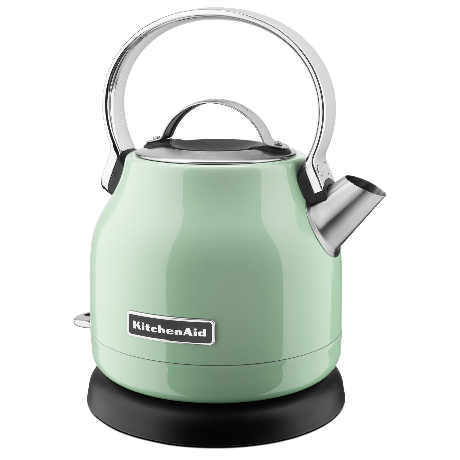 Pistacchio KitchenAid electric kettle with curved handle and angled spout