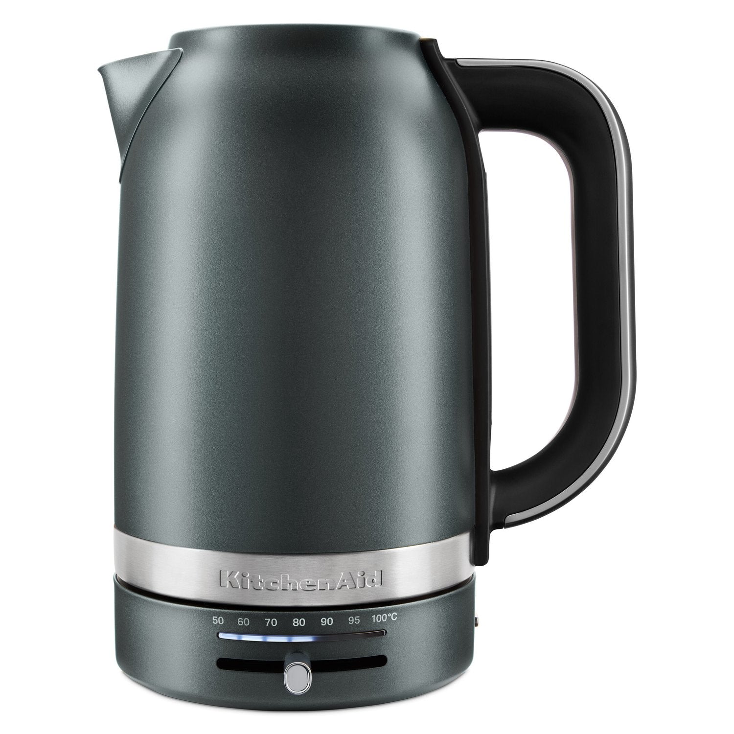 Juniper electric kettle with handle, spout, and temperature markings on the base