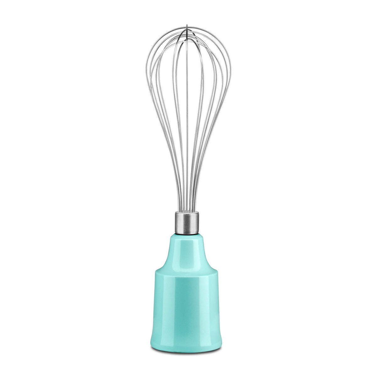 Aqua immersion blender whisk attachment with stainless steel wire whisk
