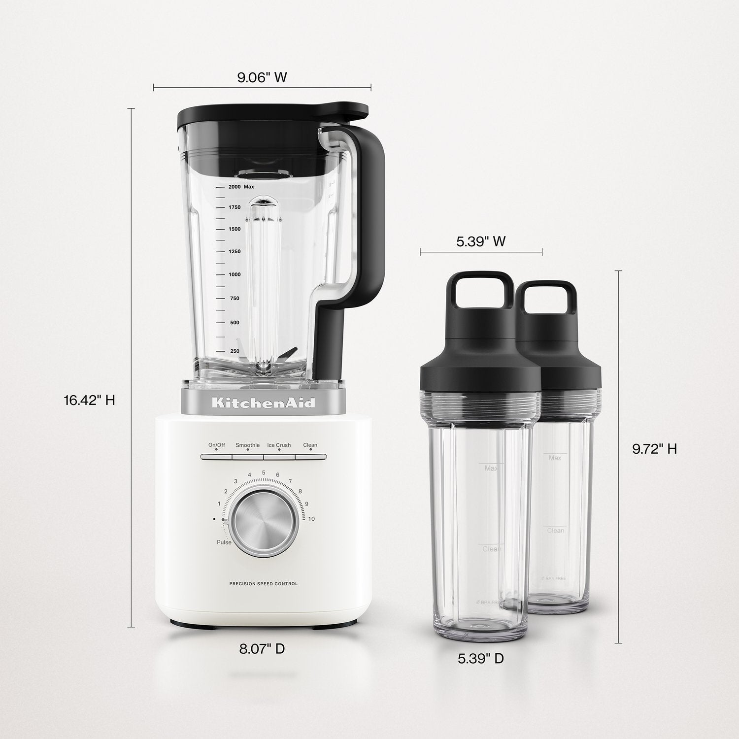 KitchenAid Pure Power Blender with Personal Blending Jar in Porcelain (KSB2079PL) - image 2