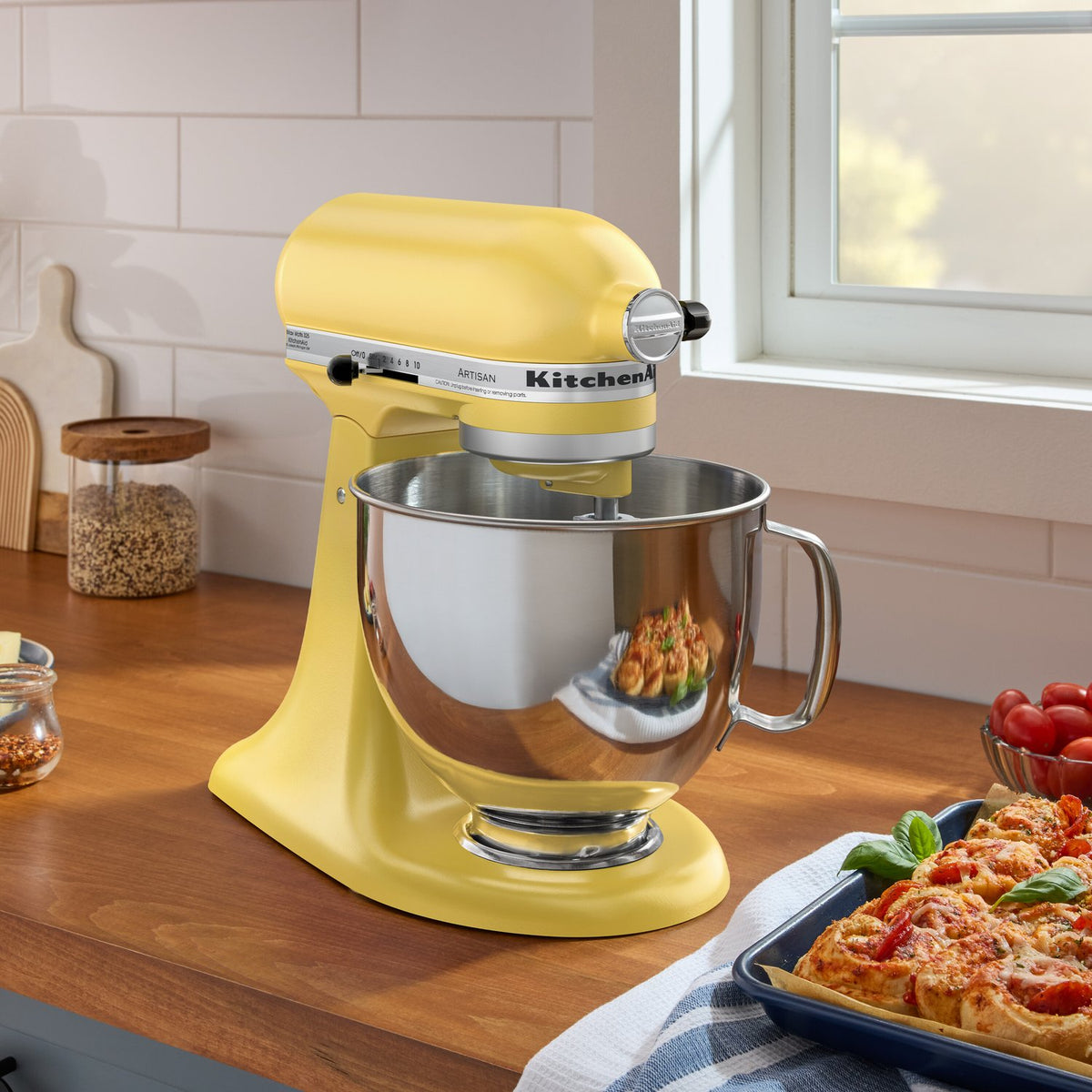 KitchenAid Artisan 5-Quart Tilt-Head Stand Mixer in Butter (KSM150PSBT) - image 8
