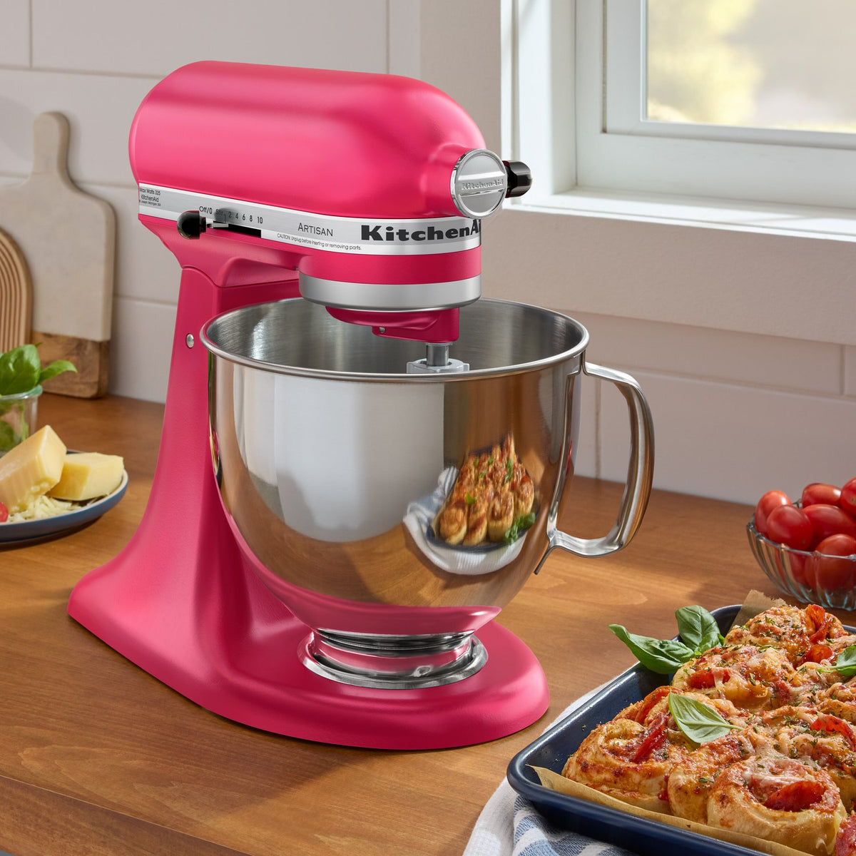 KitchenAid Artisan 5-Quart Tilt-Head Stand Mixer in Hibiscus (KSM150PSHI) - image 7