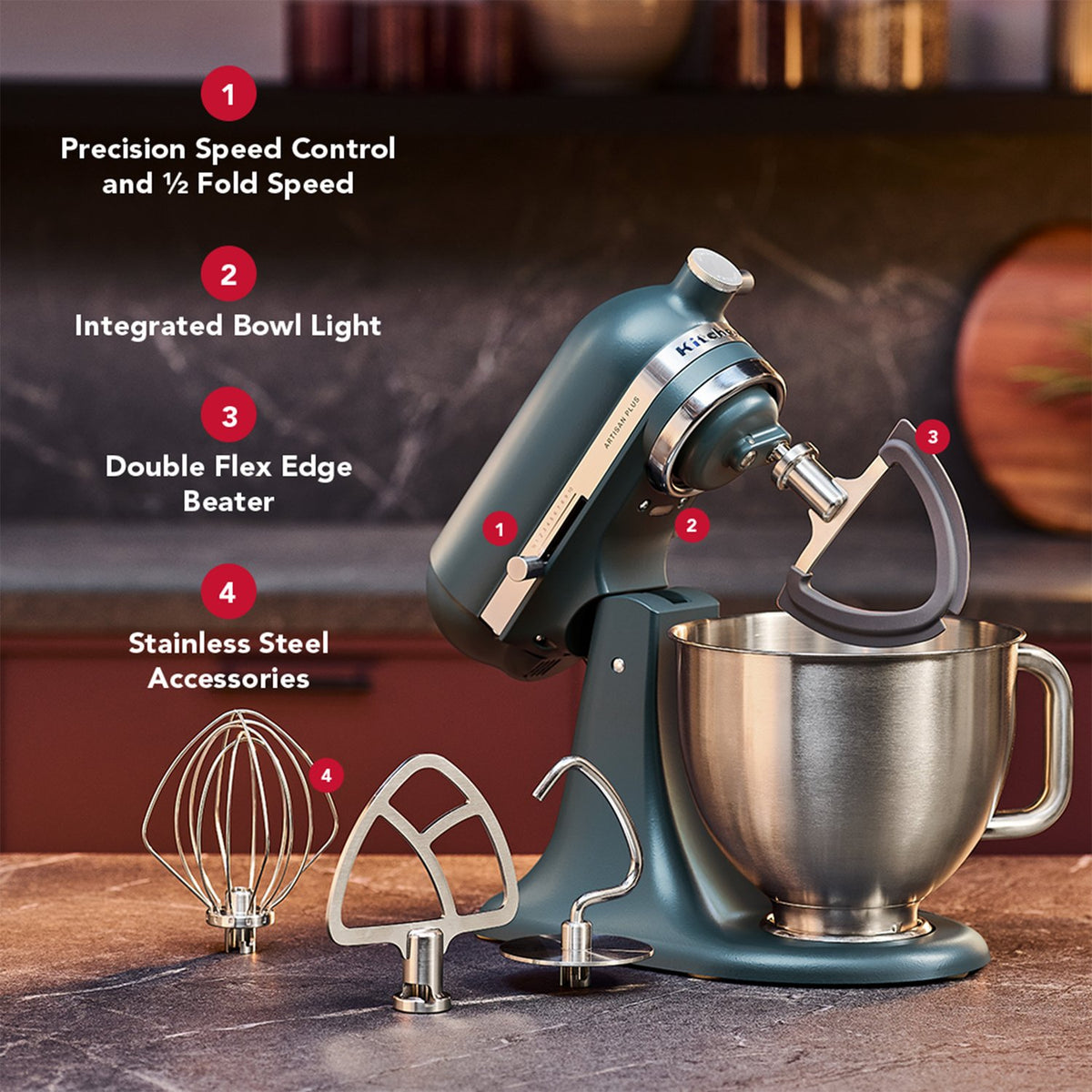 KitchenAid Artisan Plus Tilt-Head Stand Mixer in Agave (KSM50PKVXAG) - image 2