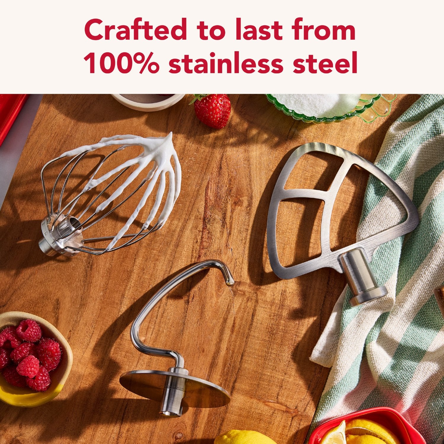 KitchenAid Stainless Steel Tilt-Head 3-Piece Accessory Set (KSMTH3PSS) - image 5