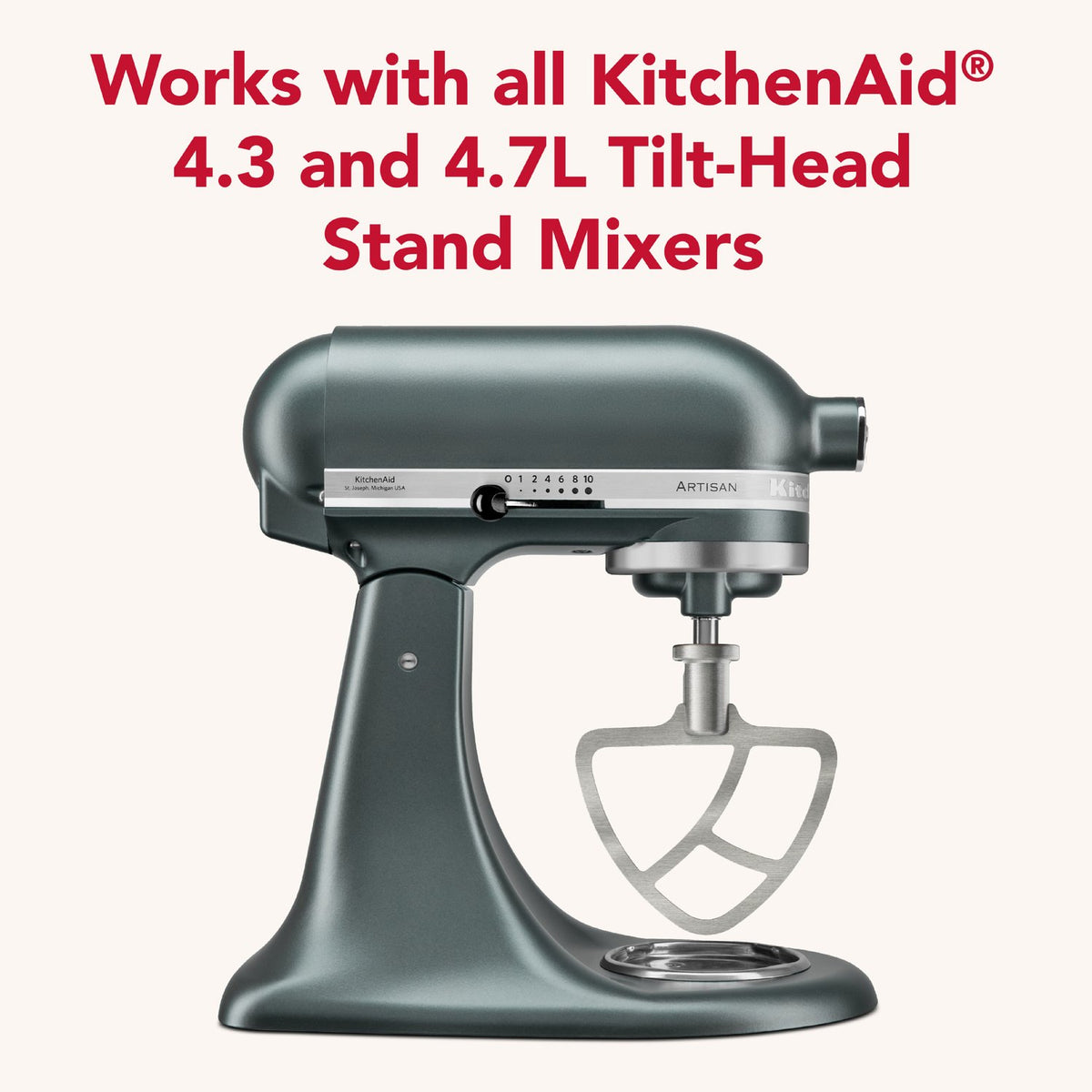 KitchenAid Stainless Steel Tilt-Head Flat Beater (KSMTHFBSS) - image 3