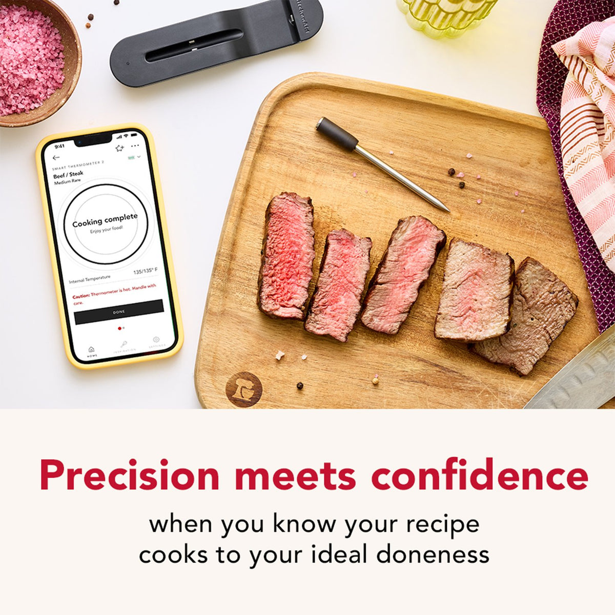 KitchenAid Smart Wireless Meat Thermometer in Black Matte (KTH11BM)