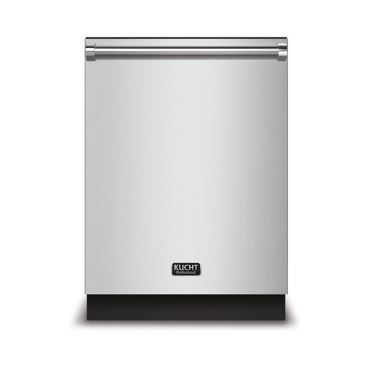 Stainless steel dishwasher with top handle and Kucht logo