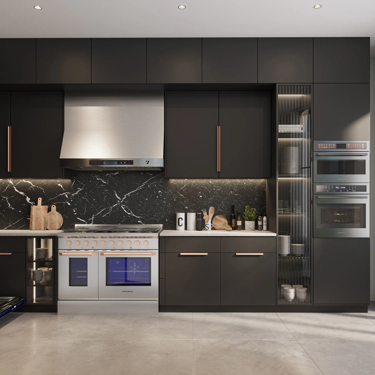 Stainless steel 30-inch wall oven with digital control panel and dark window