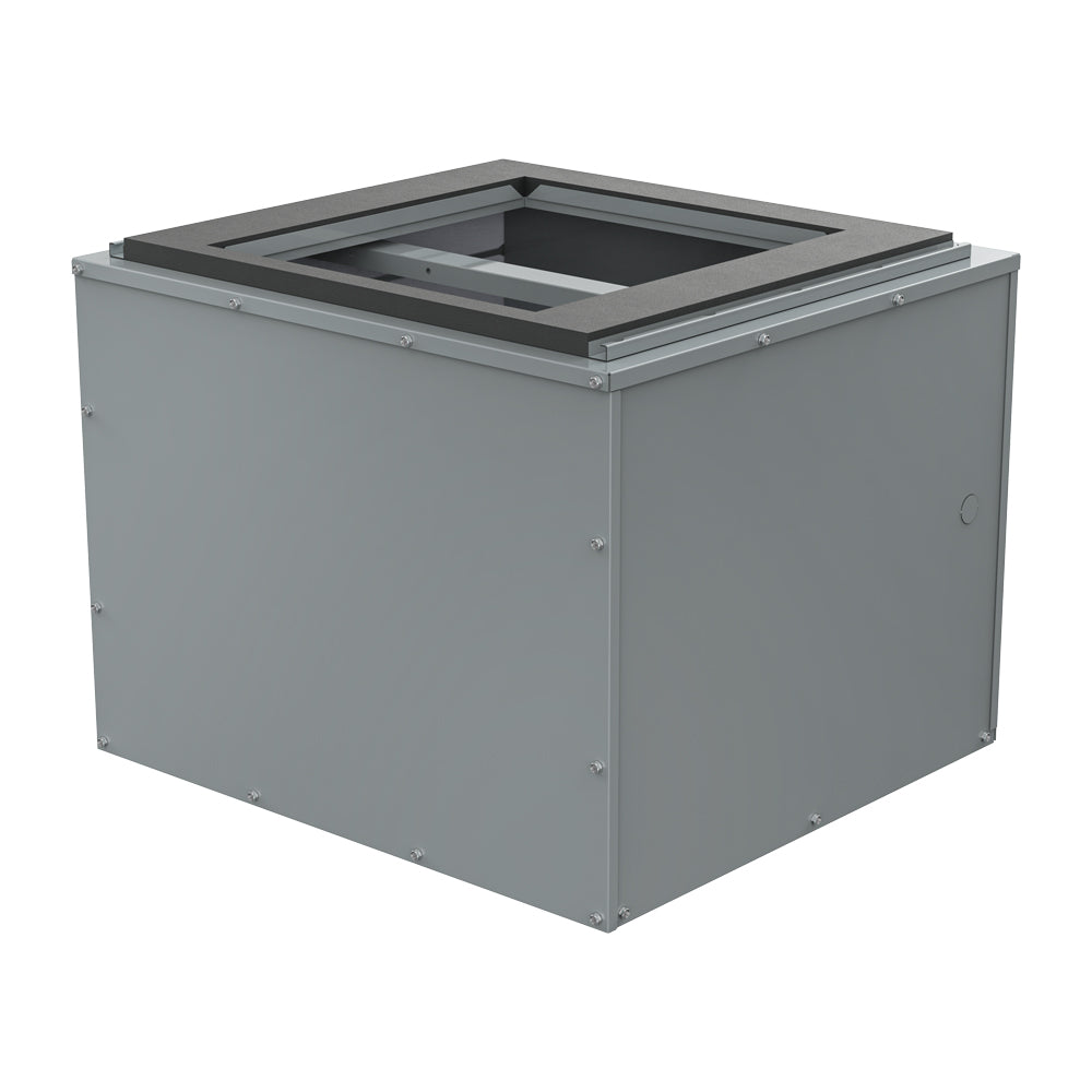 MRCOOL GeoCool 48K BTU outdoor split air conditioner blower unit, gray metal housing