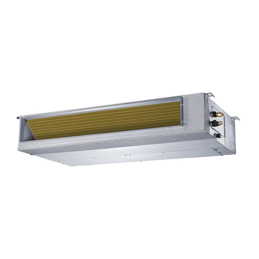 MRCOOL Olympus ducted mini-split air handler, gray housing with front vent coil