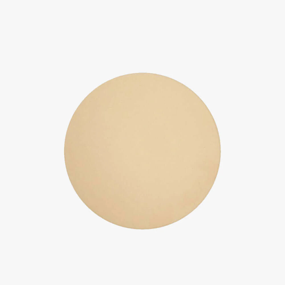 Round cordierite pizza stone disc, smooth light tan round surface