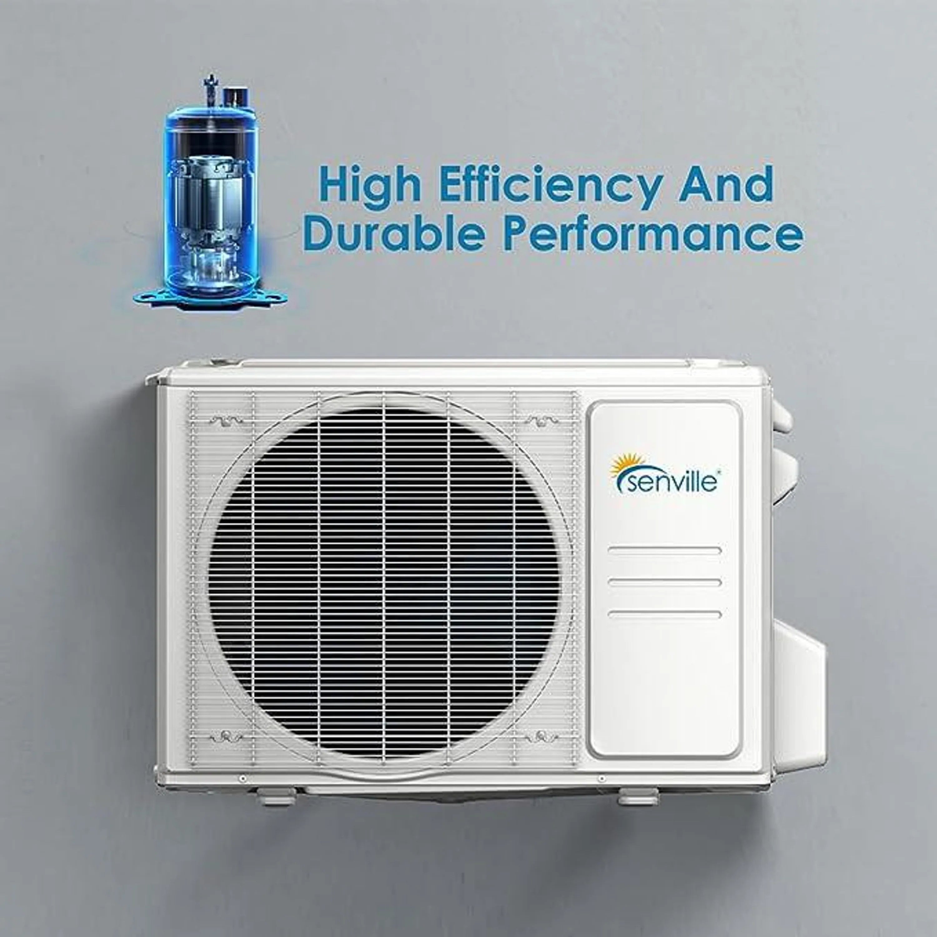 Outdoor mini split condenser with high-efficiency performance icon