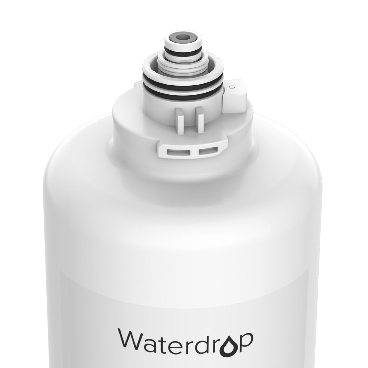 Waterdrop replacement water filter cartridge with top connector and central port